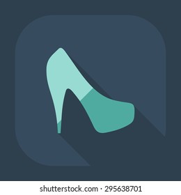 Flat modern design with shadow icon women's shoes