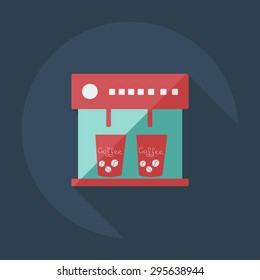 Flat modern design with shadow icon coffee
