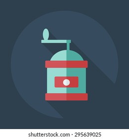 Flat modern design with shadow icon coffee