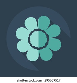 Flat modern design with shadow icon flower
