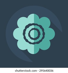 Flat modern design with shadow icon flower