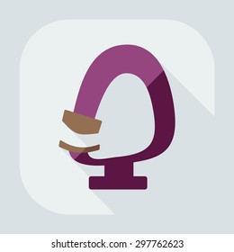Flat modern design with shadow icon optics