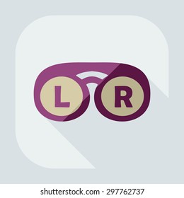 Flat modern design with shadow icon optics