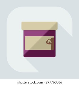 Flat modern design with shadow icon athlete in the hall