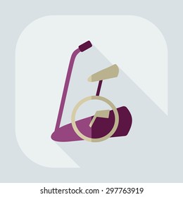 Flat modern design with shadow icon exercise bike