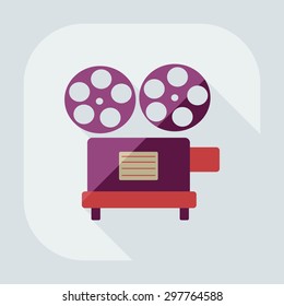 Flat modern design with shadow icon projector