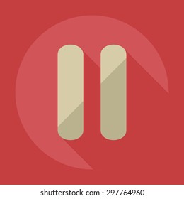 Flat modern design with shadow icon player