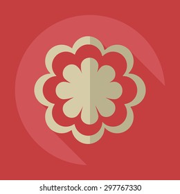 Flat modern design with shadow icon flower