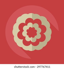 Flat modern design with shadow icon flower