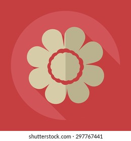 Flat modern design with shadow icon flower