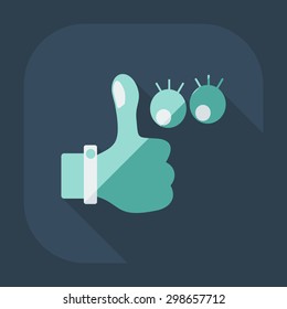 Flat modern design with shadow icon optics