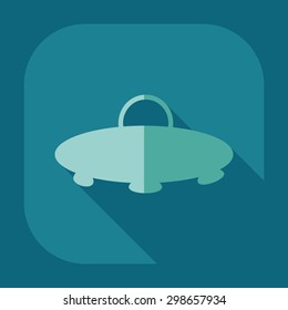 Flat modern design with shadow icon UFO