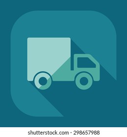 Flat modern design with shadow icon car