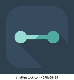 Flat modern design with shadow icon dumbbell