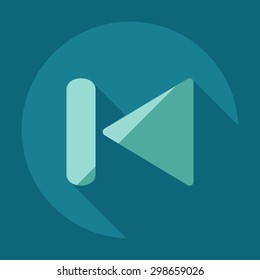 Flat modern design with shadow icon player