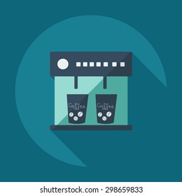 Flat modern design with shadow icon coffee