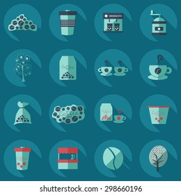 Flat modern design with shadow icon coffee