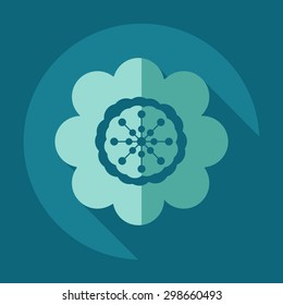 Flat modern design with shadow icon flower