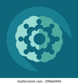 Flat modern design with shadow icon flower