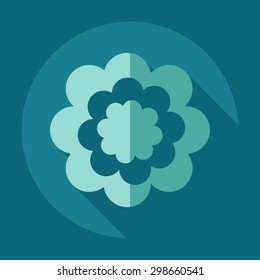 Flat modern design with shadow icon flower
