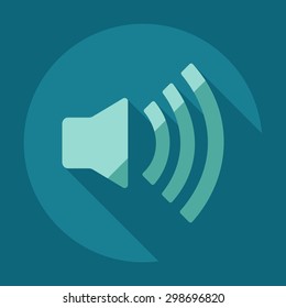 Flat modern design with shadow icon player