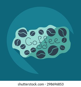 Flat modern design with shadow icon coffee