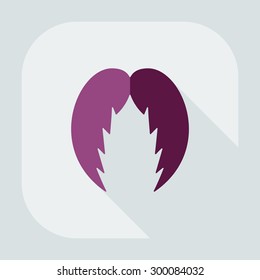 Flat modern design with shadow icon mustache