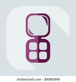 Flat modern design with shadow icon pocket mirror