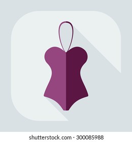 Flat modern design with shadow icon swimsuit