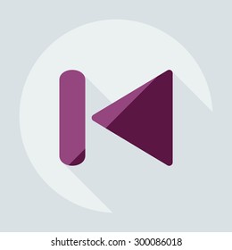 Flat modern design with shadow icon player