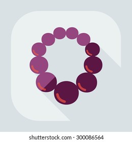 Flat modern design with shadow icon necklace
