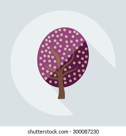 Flat modern design with shadow icon coffee tree