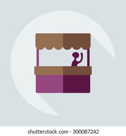 Flat modern design with shadow icon coffee stall