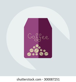 Flat modern design with shadow icon coffee