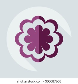 Flat modern design with shadow icon flower