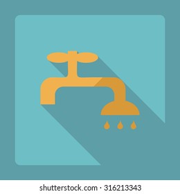 Flat modern design with shadow  Icon tap
