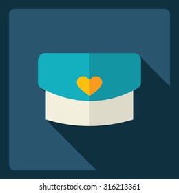 Flat modern design with shadow  Icon handbag