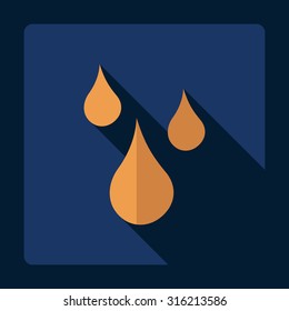 Flat modern design with shadow  Icon water drop