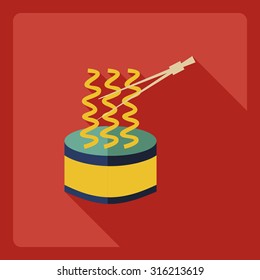 Flat modern design with shadow  Icon  noodles