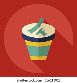 Flat modern design with shadow  Icon  noodles