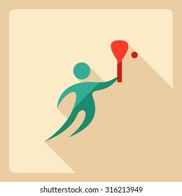 Flat modern design with shadow  Icon stick figure