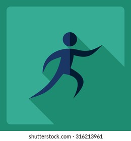Flat modern design with shadow  Icon stick figure
