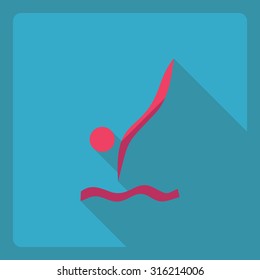 Flat modern design with shadow  Icon stick figure