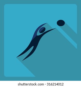 Flat modern design with shadow  Icon stick figure