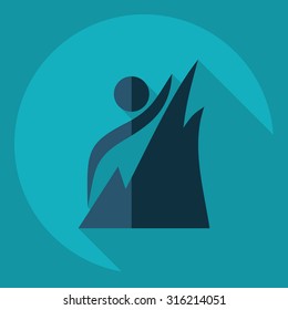 Flat modern design with shadow  Icon stick figure