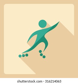 Flat modern design with shadow  Icon stick figure