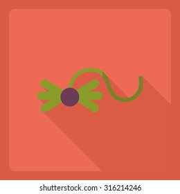 Flat modern design with shadow  Icon cat toy