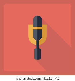 Flat modern design with shadow  Icon microphone