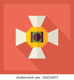 Flat modern design with shadow  Icon camera