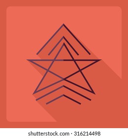 Flat modern design with shadow  Icon theater